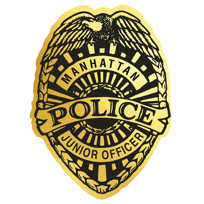 Badge Sticker on Roll | Police | 2 3/8" x 3 1/16" | Foil Papers