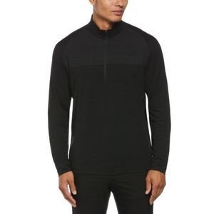 PERRY ELLIS® Water Repellent UPF 50+ Men's Quarter Zipper Pullover with Custom Logo