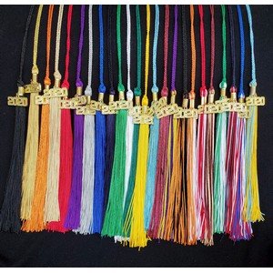 Graduation Tassel 16" long w/9.5" Tassel, 6.5" Loop, 2020 Charm and Clip Made in US - In Stock